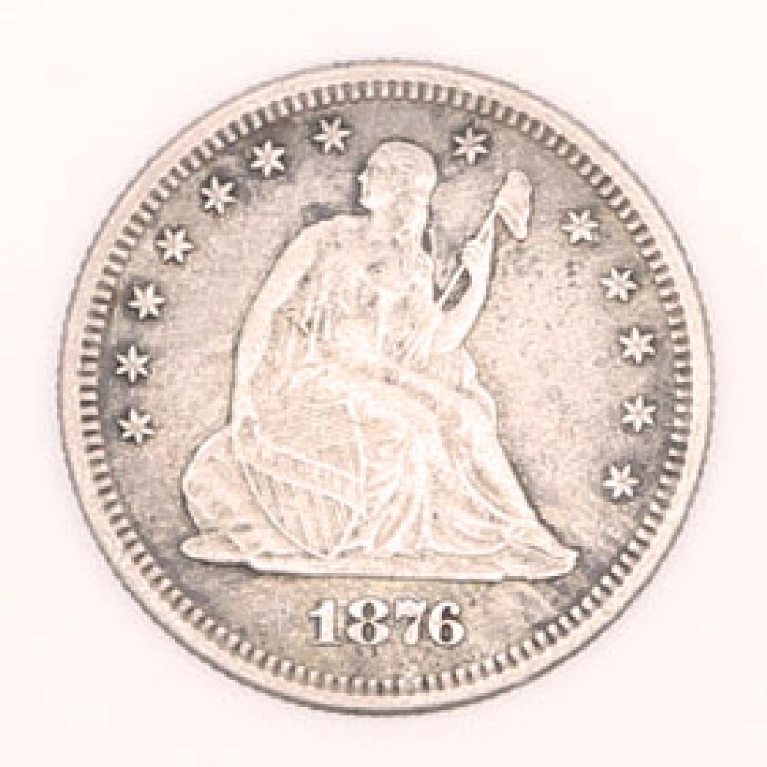 1876 SAN FRANCISCO SEATED LIBERTY QUARTER (1 of 2)