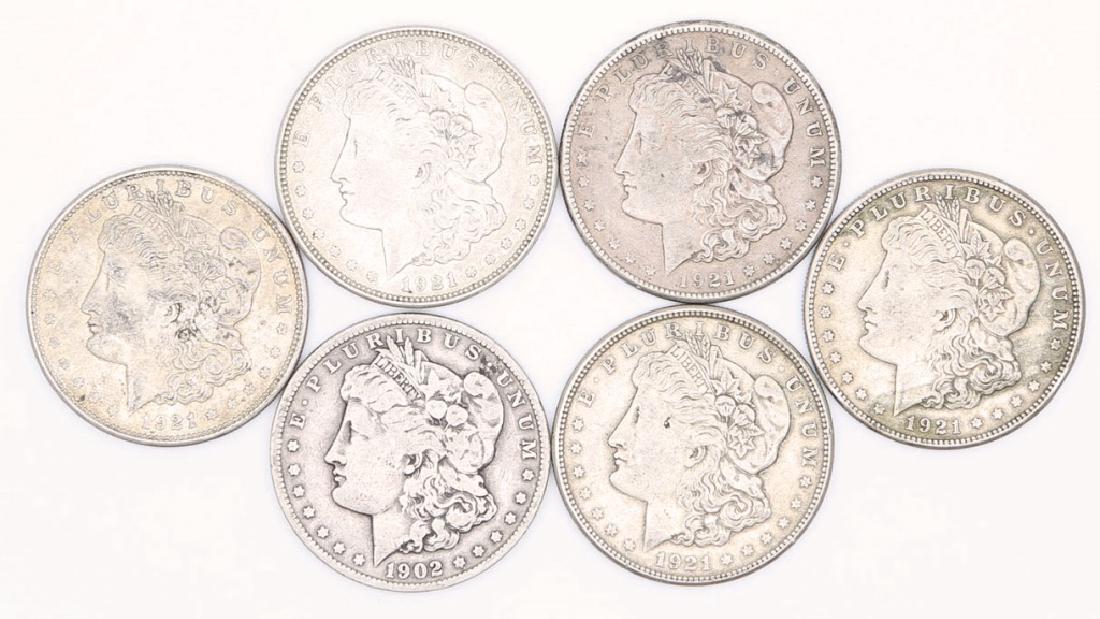 6 UNITED STATES SILVER MORGAN DOLLARS (1 of 6)