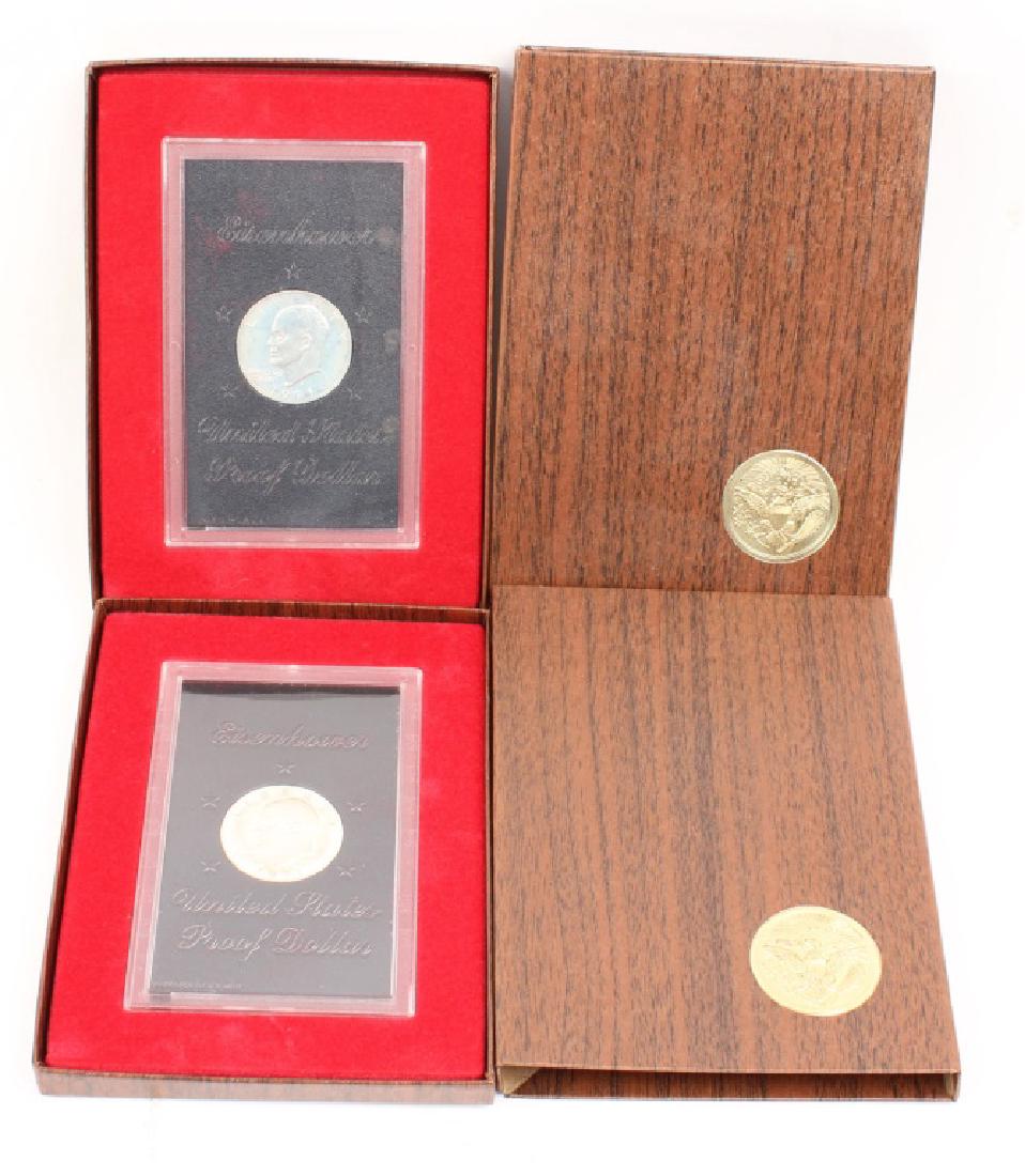 2 PROOF 1971 S EISENHOWER SILVER DOLLARS (1 of 3)