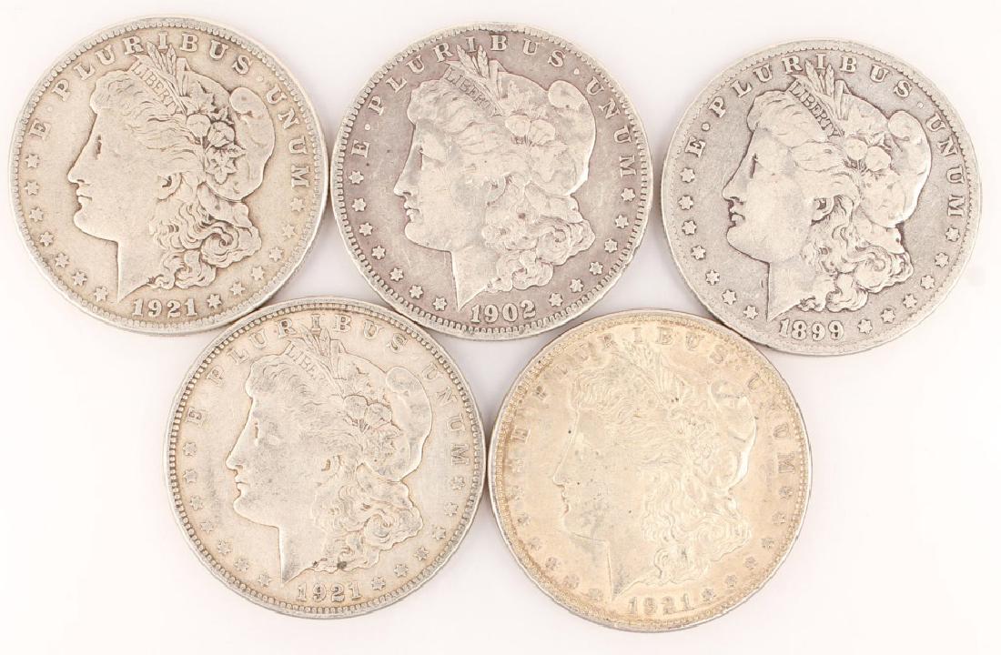 5 UNITED STATES SILVER MORGAN DOLLARS (1 of 5)