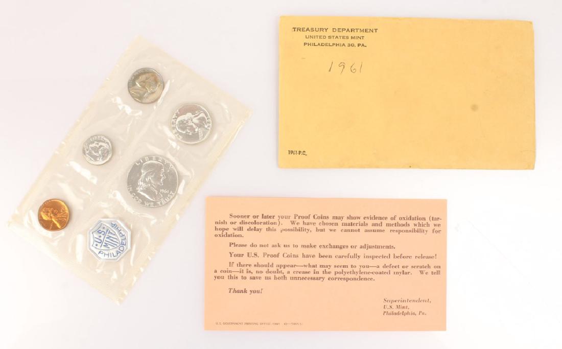 1961 UNITED STATES MINT SILVER PROOF SET (1 of 2)