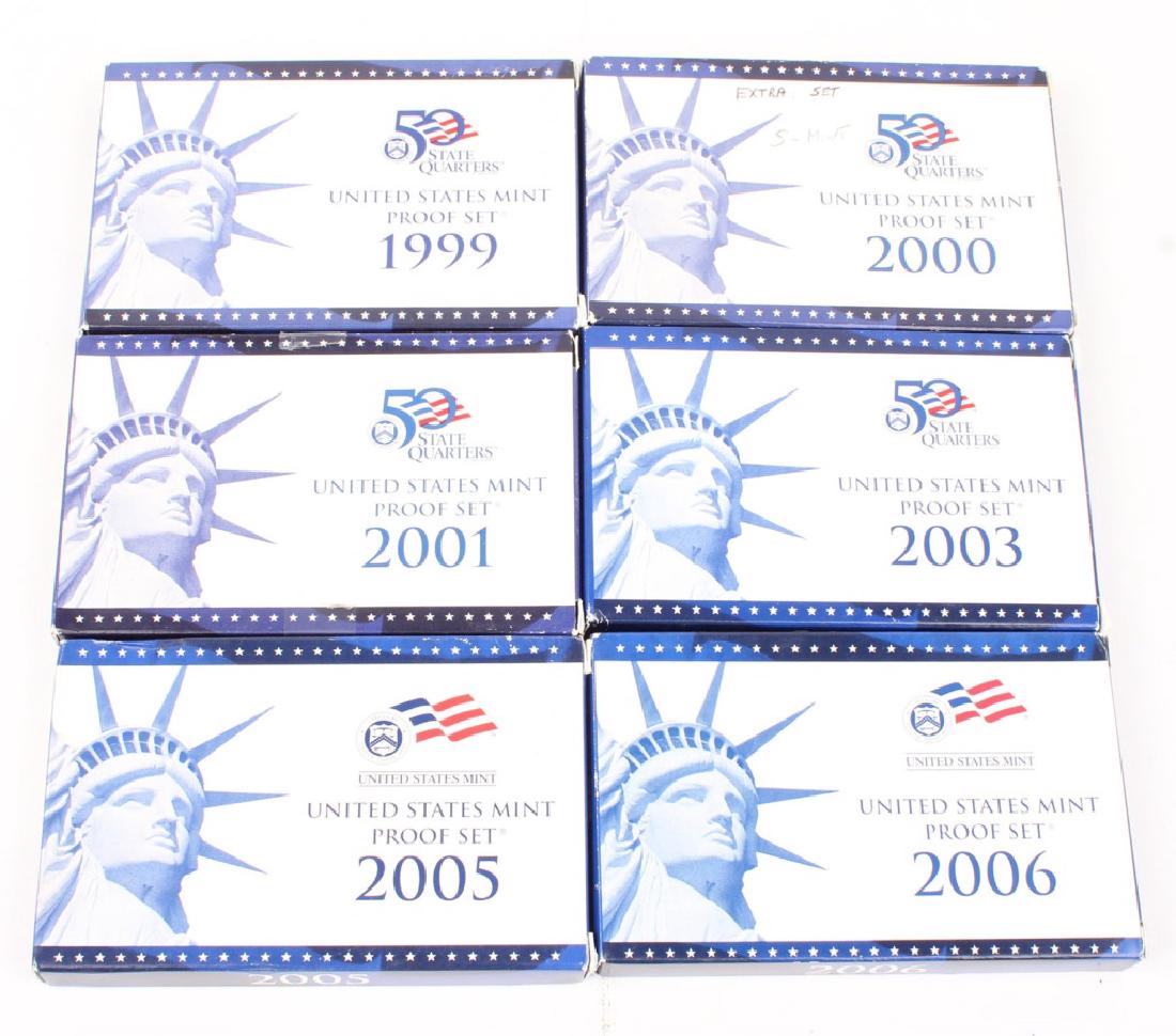 6 MIXED UNITED STATES MINT PROOF SETS (1 of 2)
