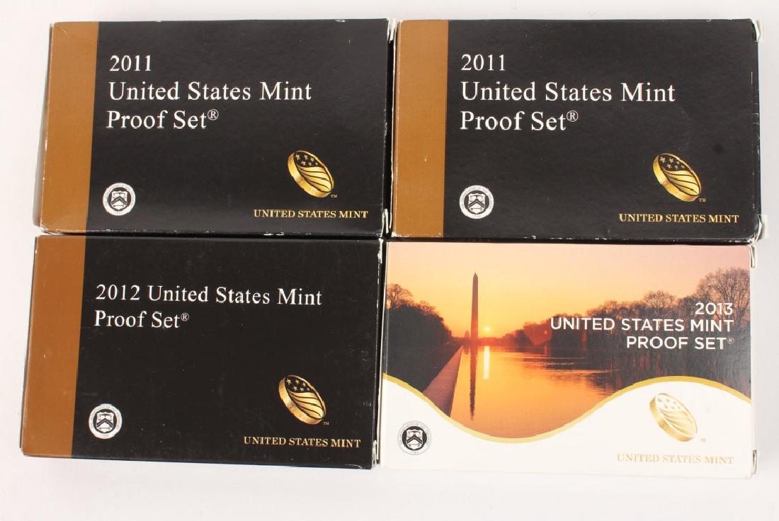 4 UNITED STATES MINT PROOF SETS 2011 2012 2013 (1 of 3)