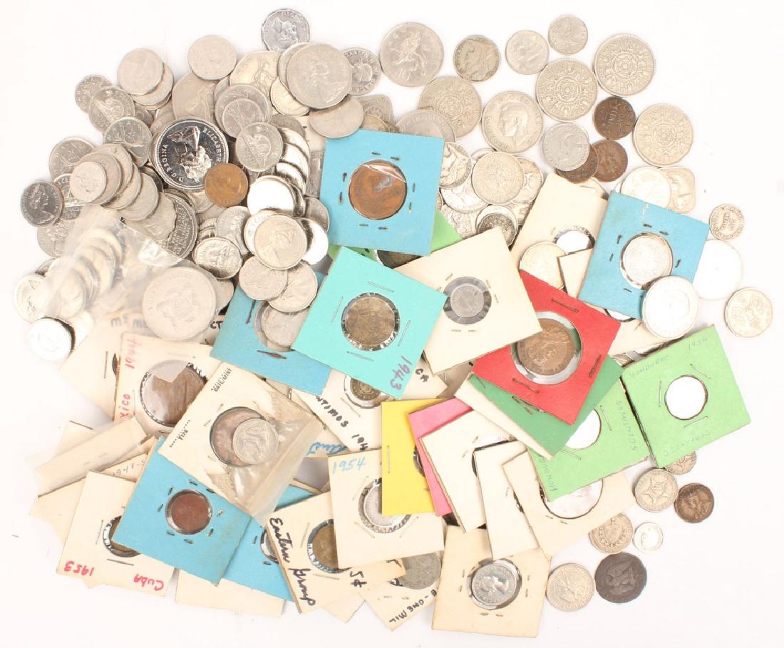 2.95LBS MIXED 19TH & 20TH CENTURY WORLD COINS (1 of 7)