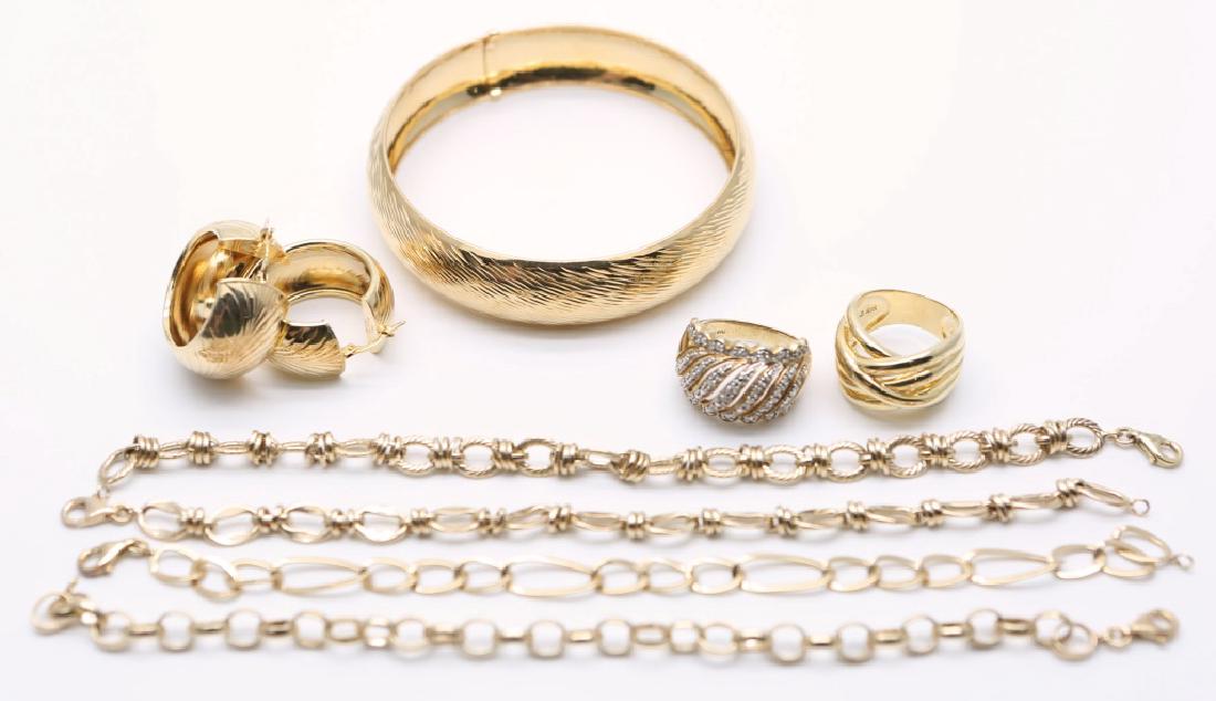 MIXED VERMEIL STERLING SILVER JEWELRY (1 of 4)