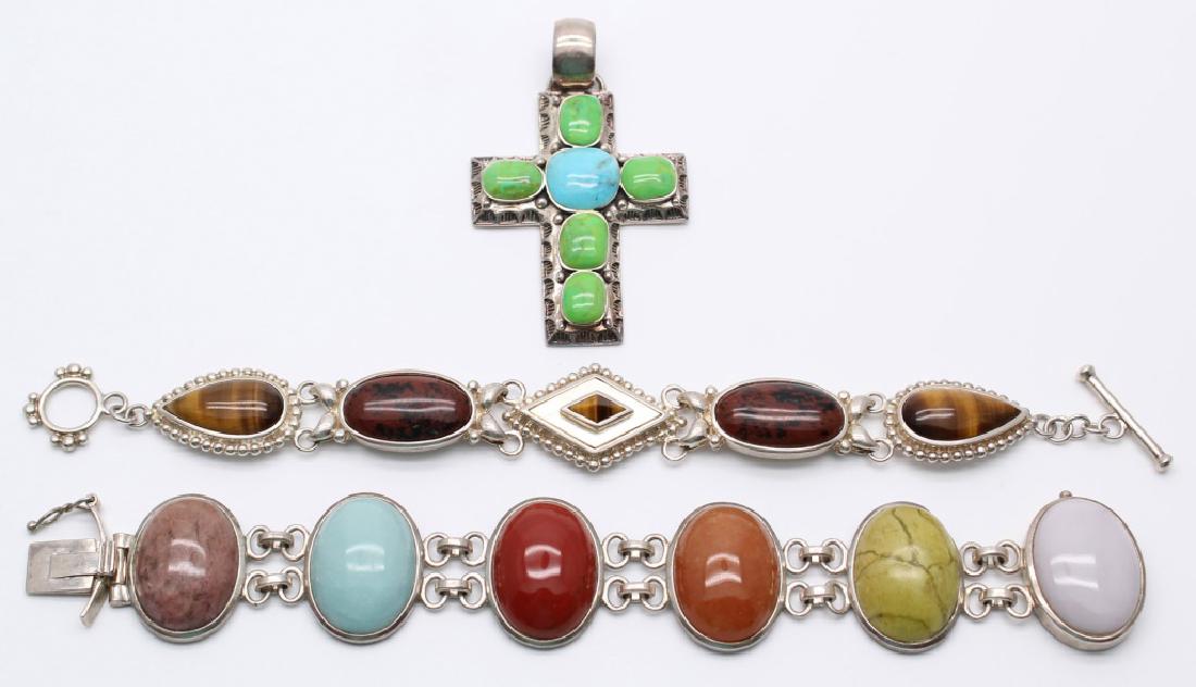 STERLING SILVER BRACELETS & PENDANT (1 of 4)