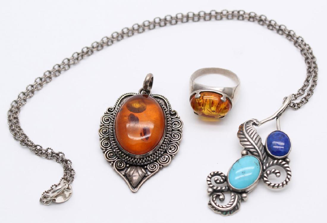 STERLING SILVER PENDANTS & RING (1 of 4)