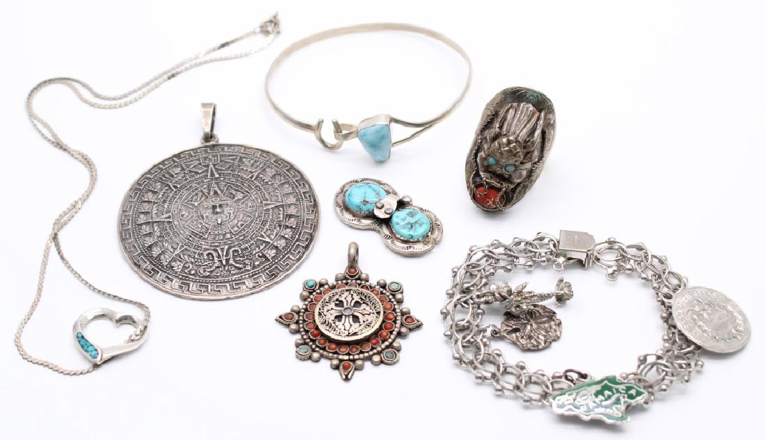 MIXED STERLING SILVER JEWELRY (1 of 4)