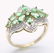 LADIES 10K YELLOW GOLD PERIDOT & DIAMOND RING