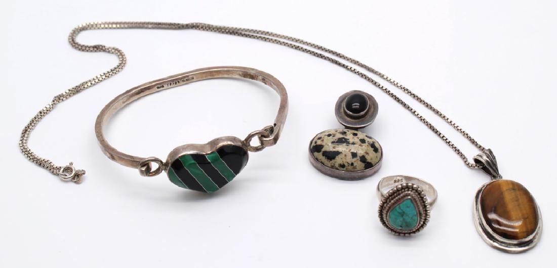 MIXED STONE LADIES STERLING SILVER JEWELRY (1 of 3)