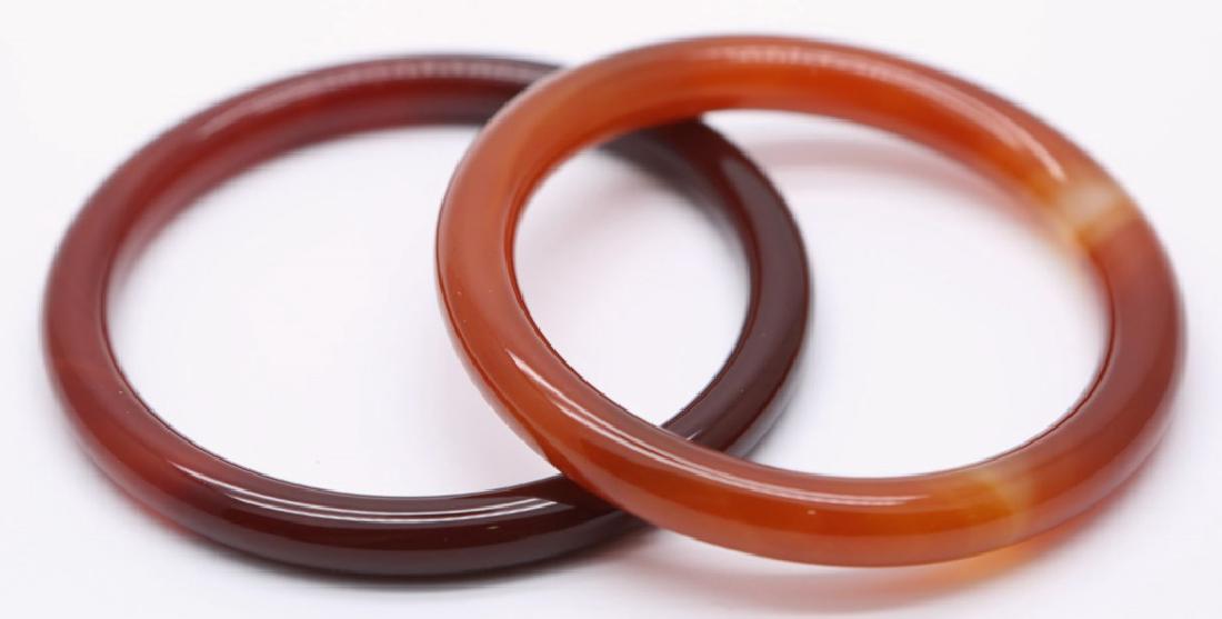 2 CARNELIAN BANGLE BRACELETS (1 of 3)