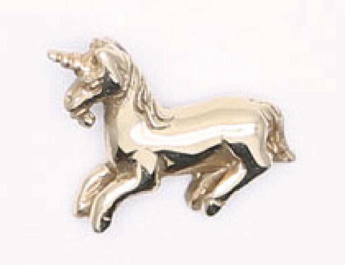 14K YELLOW GOLD UNICORN NECKLACE PENDANT (1 of 2)