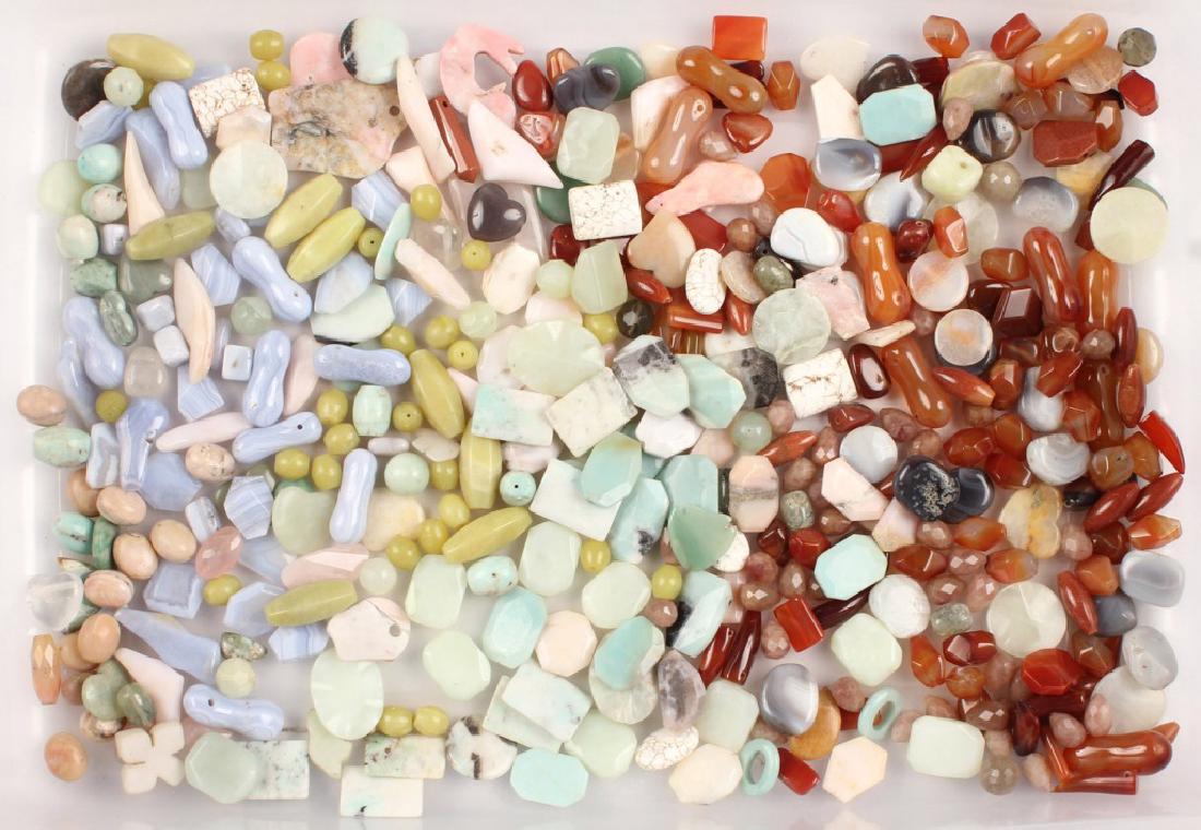 JEWELRY MAKING ASSORTED QUARTZ AGATE BEADS 8 LBS (1 of 8)