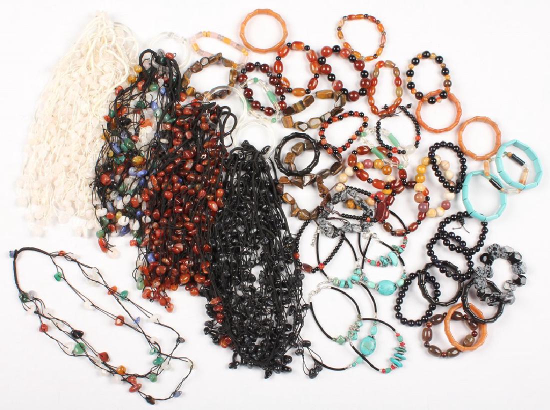 SEMI PRECIOUS STONE JEWELRY NECKLACES BRACELETS: SEMI PRECIOUS STONE JEWELRY NECKLACES BRACELETS Necklaces and bracelets in a variety of semi-precious stones. Jewelry-Making & Bead store liquidation. Weight: 6.5 lbs Shipping / Pickup: We Can Ship Th