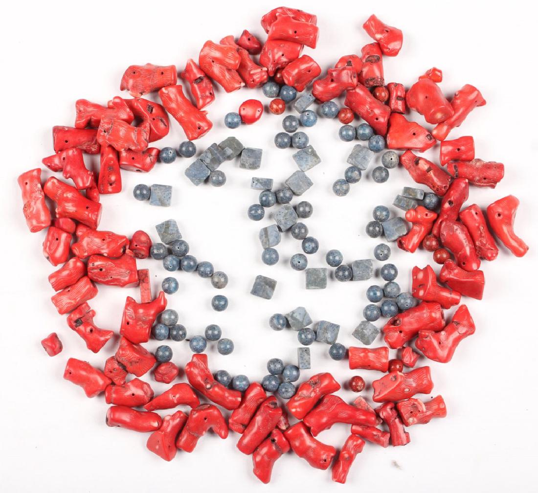 JEWELRY MAKING CHUNKY DYED CORAL BEADS 2 LBS (1 of 4)