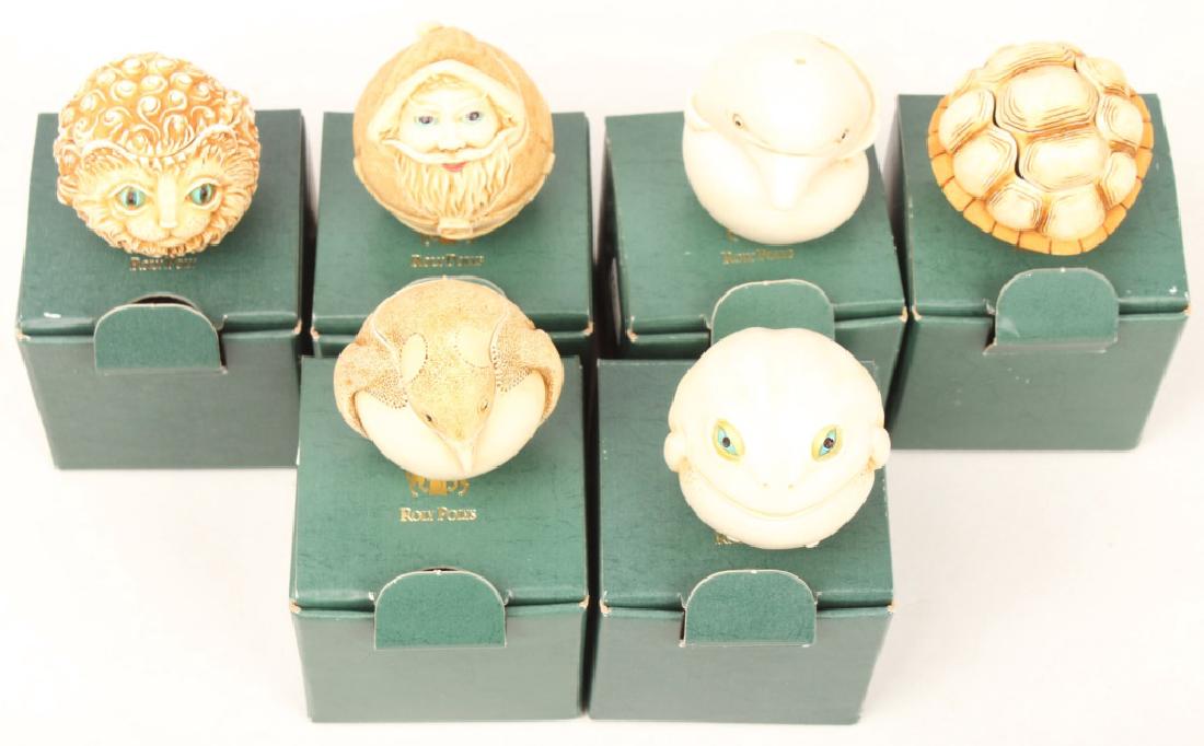 6 HARMONY KINGDOM ROLY POLY TRINKET BOX FIGURINES (1 of 5)