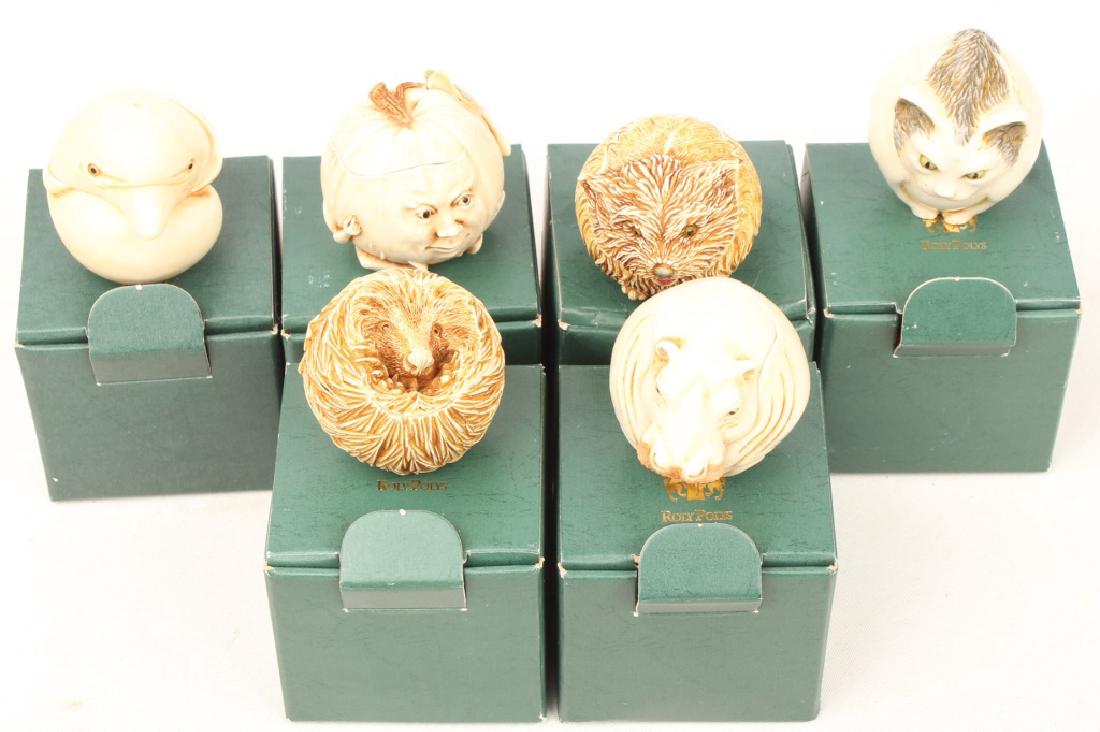 6 HARMONY KINGDOM ROLY POLY TRINKET BOX FIGURINES (1 of 4)
