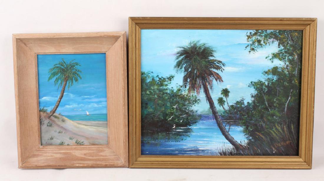 2 BEATRICE ELLIOT FLORIDA LANDSCAPE OIL PAINTINGS (1 of 5)