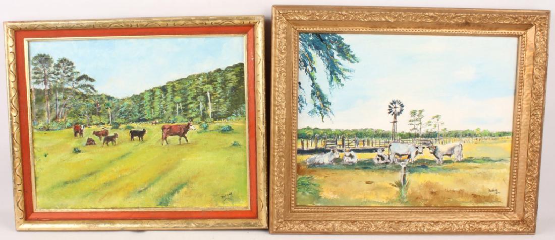 2 JERRY DEVANE FLORIDA PASTURE SCENE OIL ON CANVAS (1 of 5)