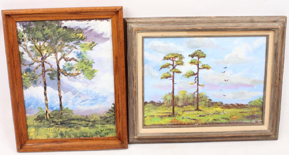 2 JERRY DEVANE FLORIDA LANDSCAPE OIL ON MASONITE (1 of 6)