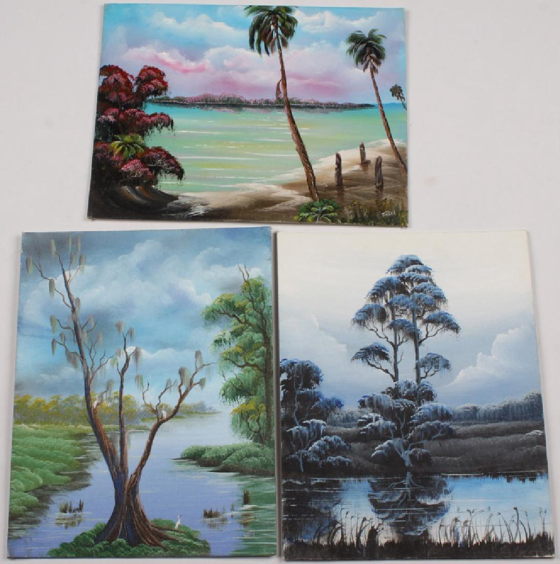 3 OIL ON BOARD FLORIDA LANDSCAPE PAINTINGS SIGNED (1 of 7)