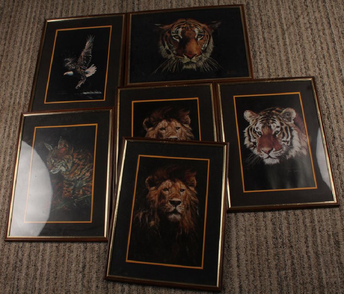 6 JAN JELLINS FRAMED ANIMAL PORTRAITS SIGNED (1 of 8)