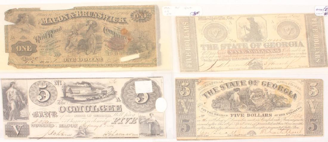 4 STATE OF GEORGIA OBSOLETE CURRENCY NOTES (1 of 6)