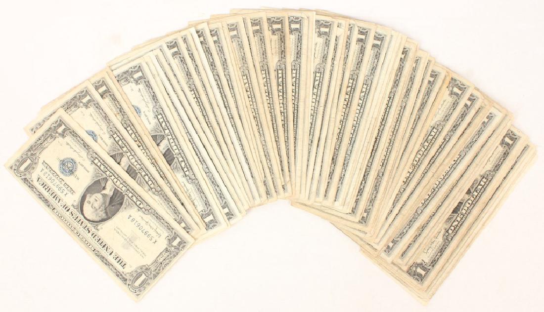 (70) $1.00 UNITED STATES 1957 SILVER CERTIFICATES (1 of 3)