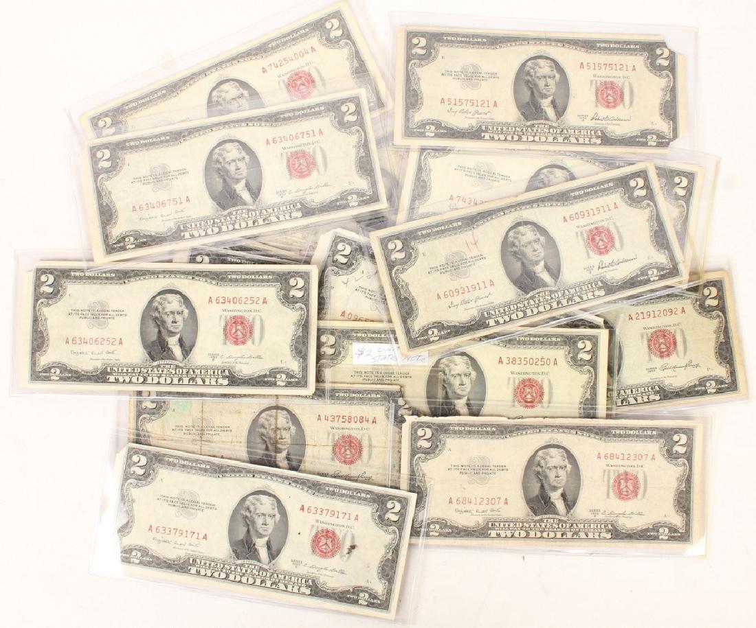 (16) $2.00 UNITED STATES 1953 RED SEAL NOTES (1 of 5)