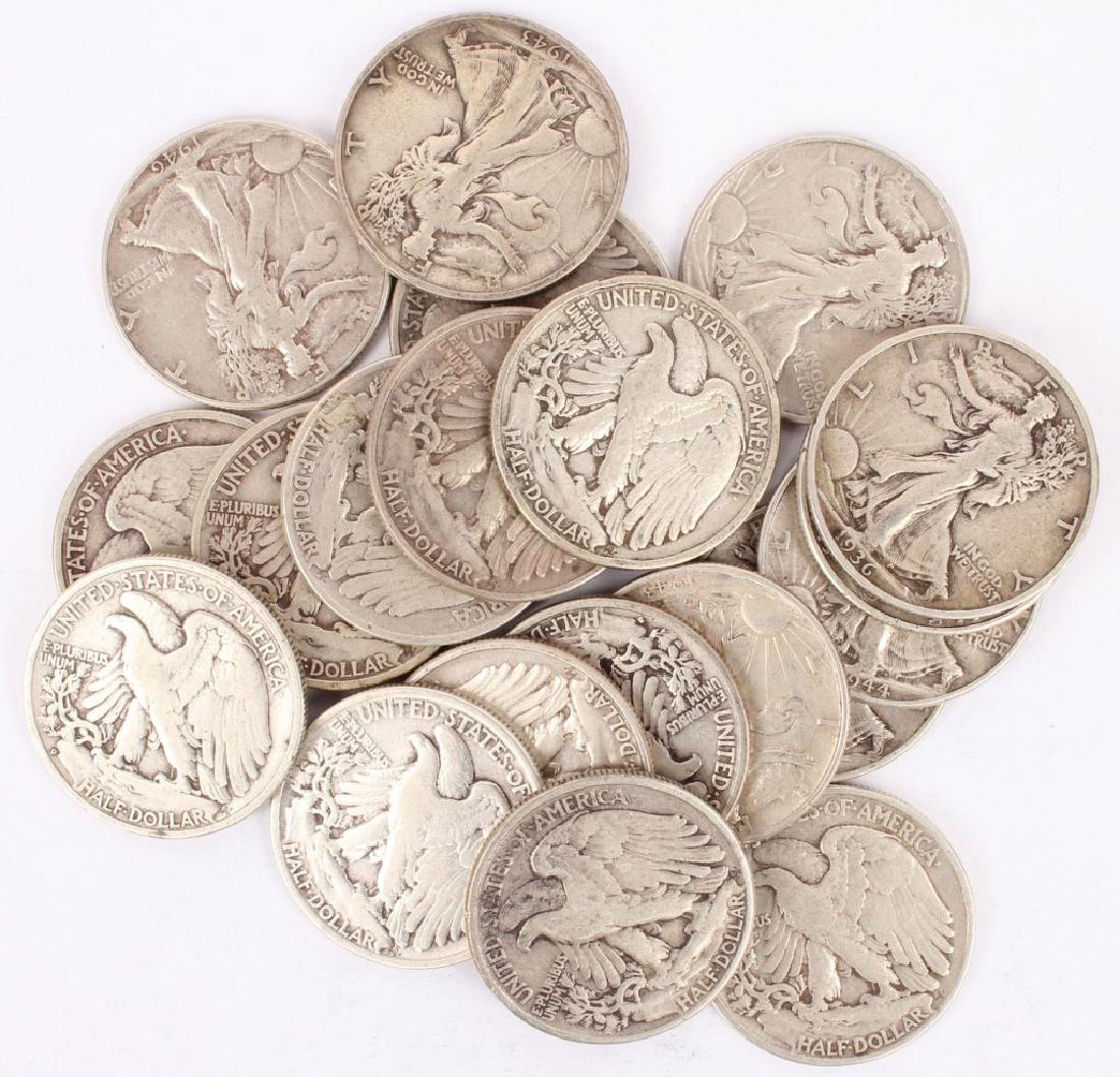 20 U.S. WALKING LIBERTY SILVER HALF DOLLARS (1 of 5)