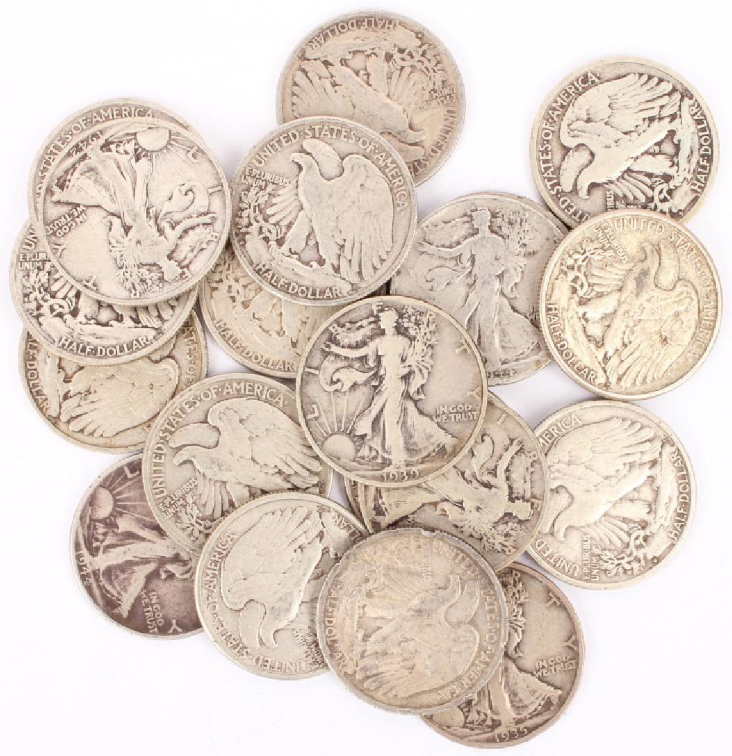 20 U.S. WALKING LIBERTY SILVER HALF DOLLARS (1 of 5)