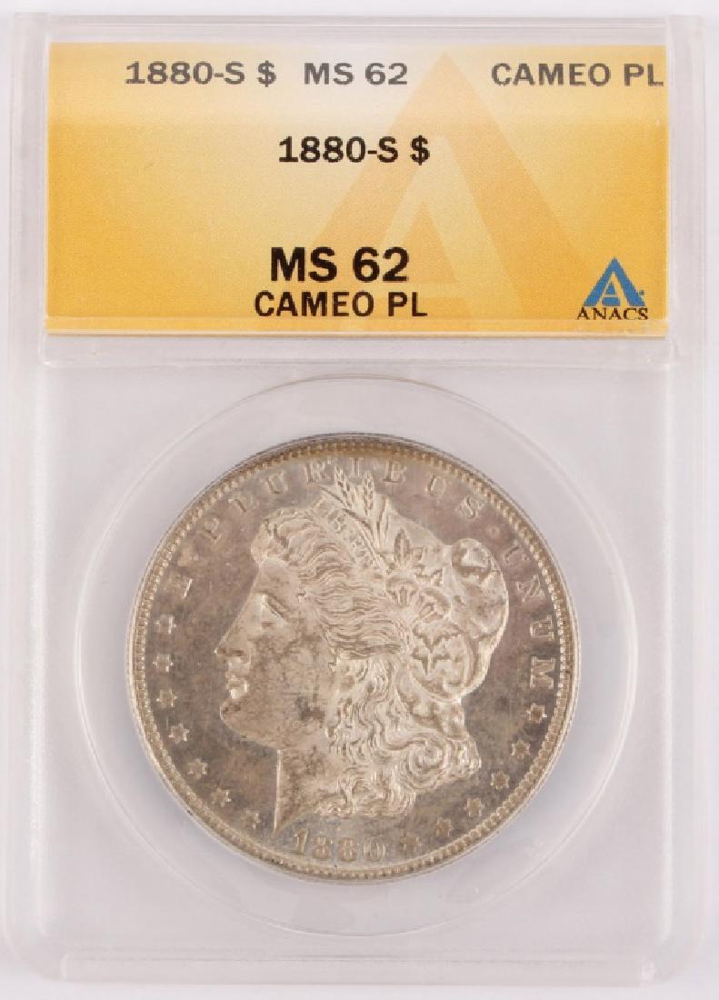 1880 SAN FRANCISCO MORGAN SILVER DOLLAR ANACS MS62 (1 of 4)