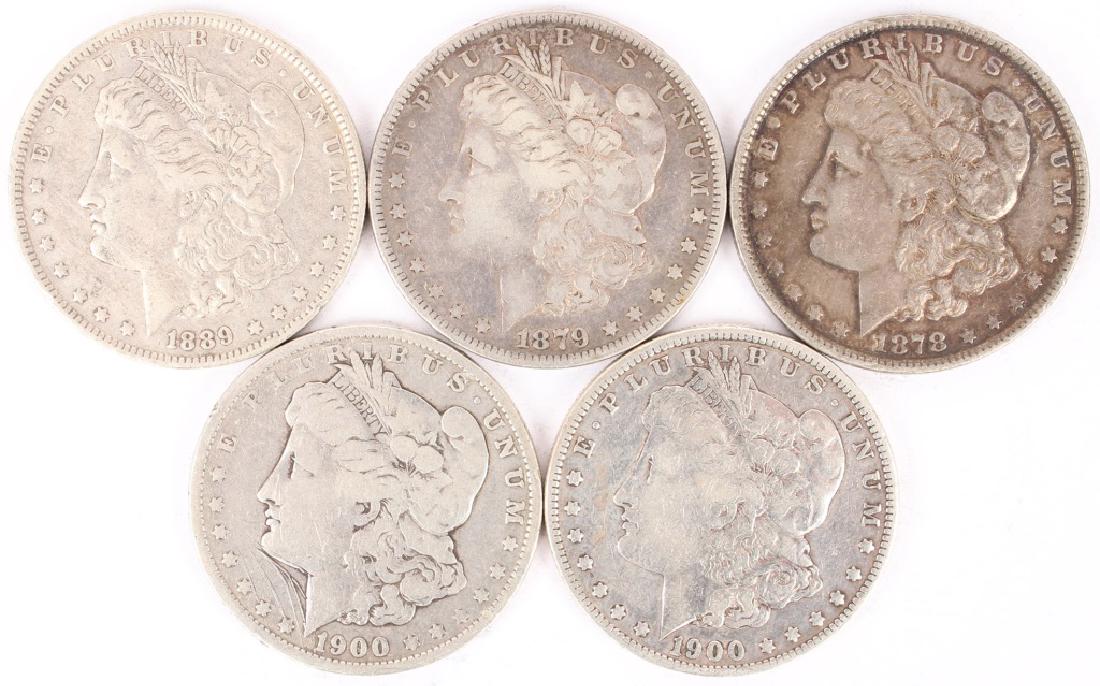 5 UNITED STATES MORGAN SILVER DOLLAR COINS (1 of 5)