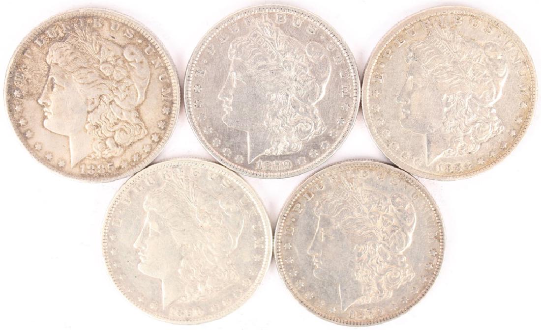 5 UNITED STATES MORGAN SILVER DOLLAR COINS (1 of 5)
