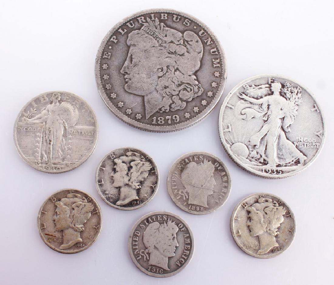 $2.25 FACE VALUE US SILVER COIN LOT DIME TO DOLLAR (1 of 4)