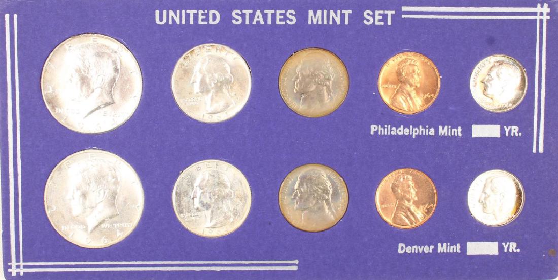 10 COIN UNITED STATES 1964 P & D MINT SET (1 of 3)