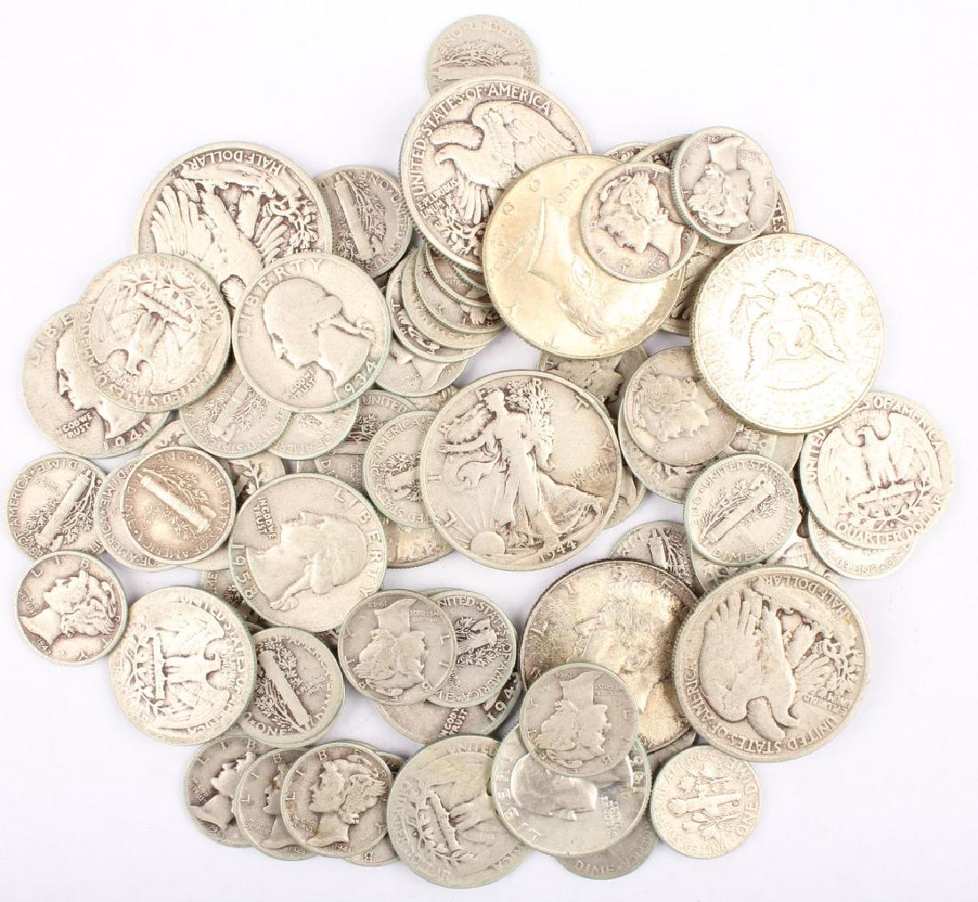 $13.20 FACE VALUE UNITED STATES 90% SILVER COINS (1 of 5)