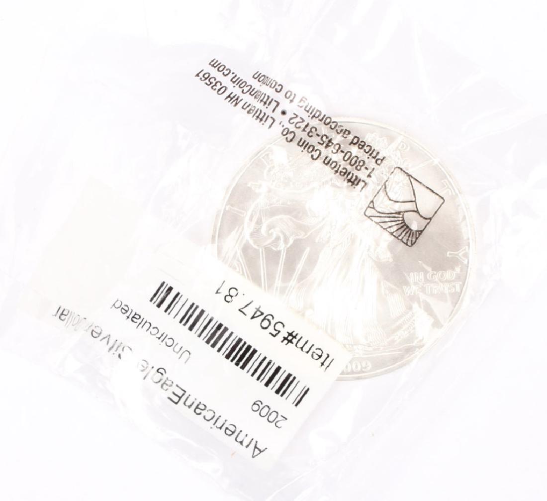 2009 AMERICAN SILVER EAGLE 1 OZ. COINS (1 of 2)