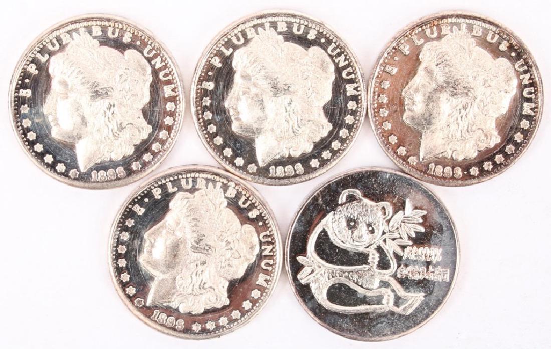 (5) .999 FINE SILVER 1/10TH OUNCE FREEDOM ROUNDS (1 of 3)