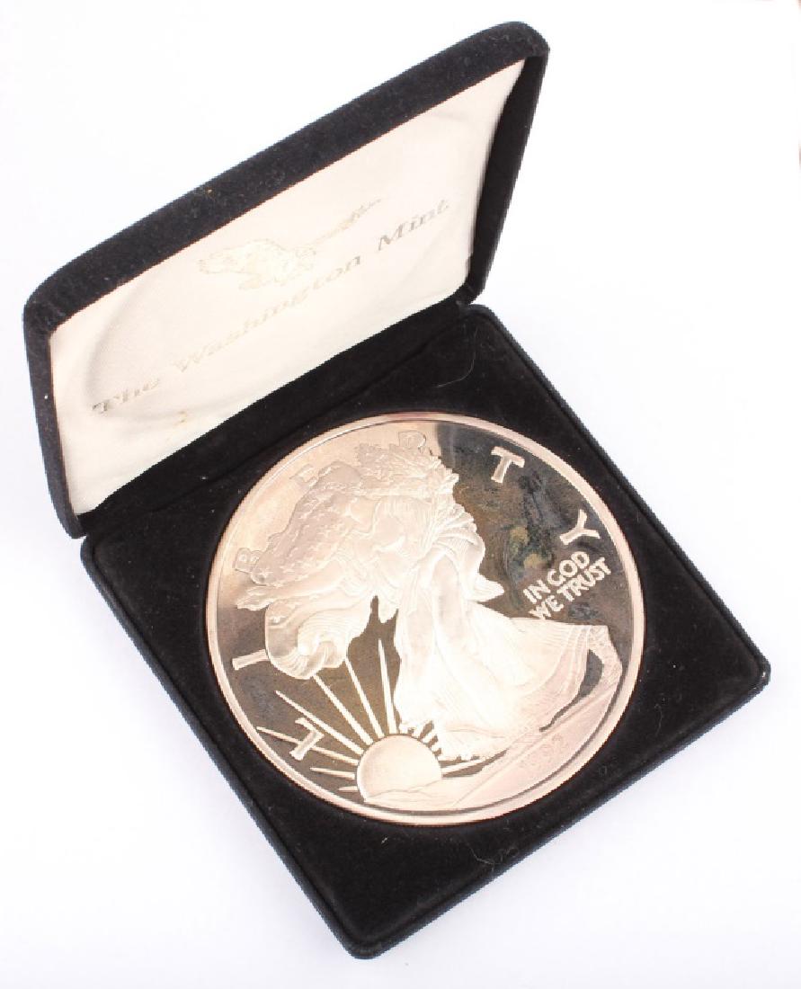 1992 WASHINGTON MINT 1 POUND .999 FINE SILVER