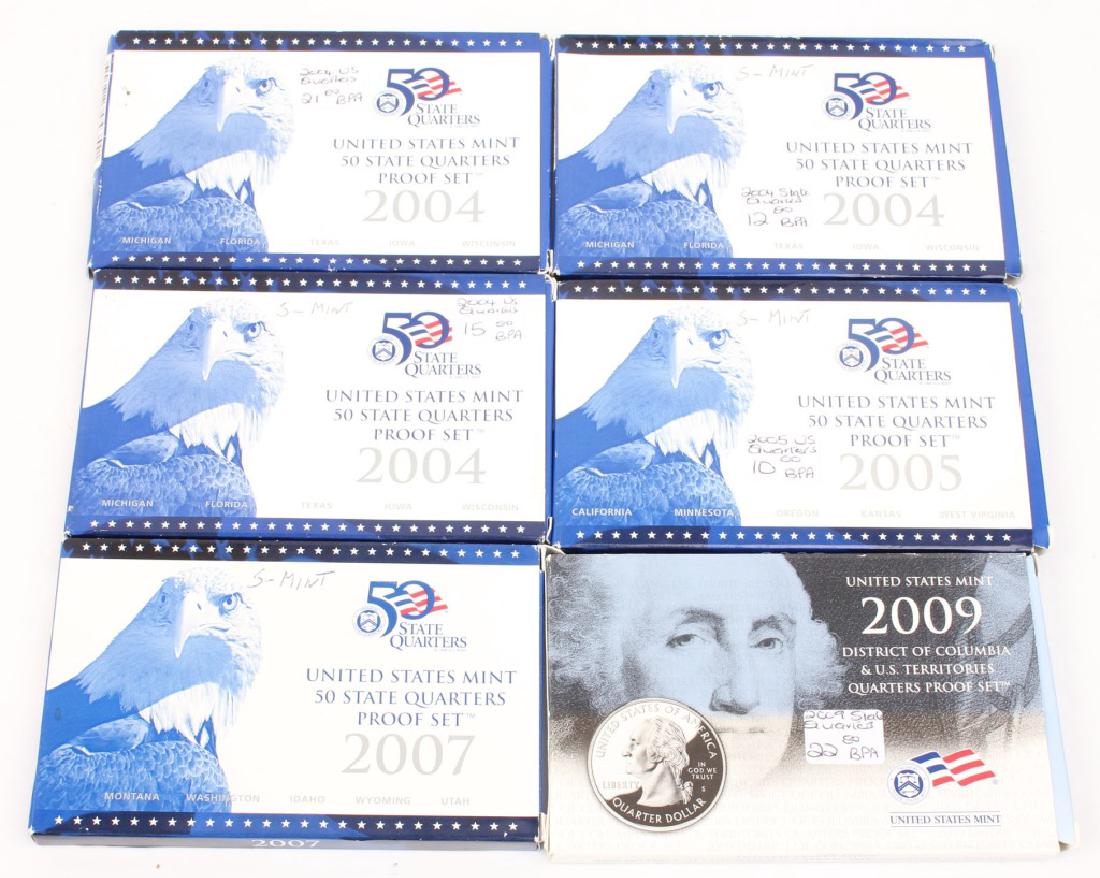 6 UNITED STATES MINT 50 STATE QUARTER PROOF SETS (1 of 3)