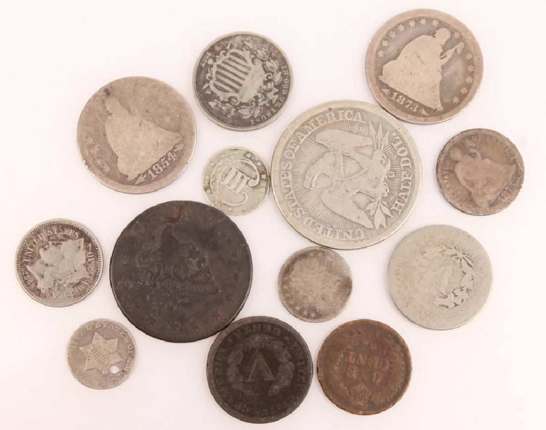 MIXED U.S. TYPE COIN COLLECTION 1C TO 50C (1 of 5)