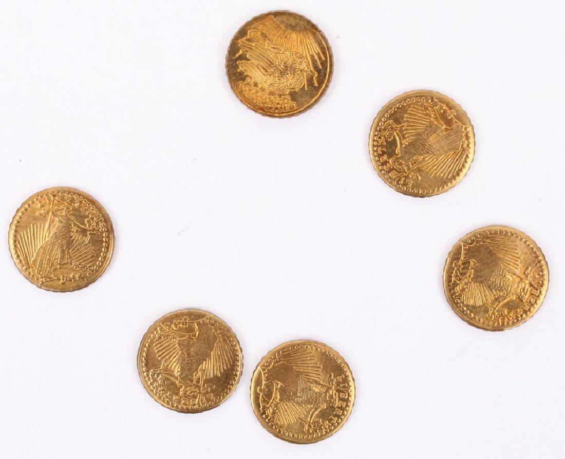 6 ST. GAUDENS DOUBLE EAGLE MINIATURE COINS (1 of 3)