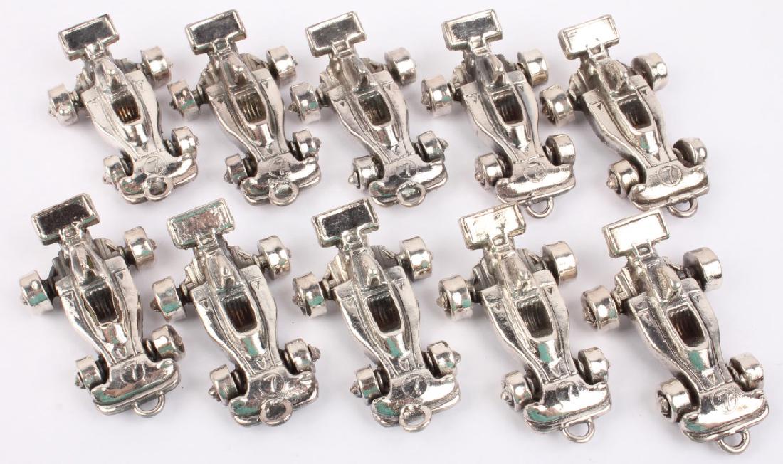 10 STERLING SILVER RACECAR PENDANTS ISRAEL (1 of 6)