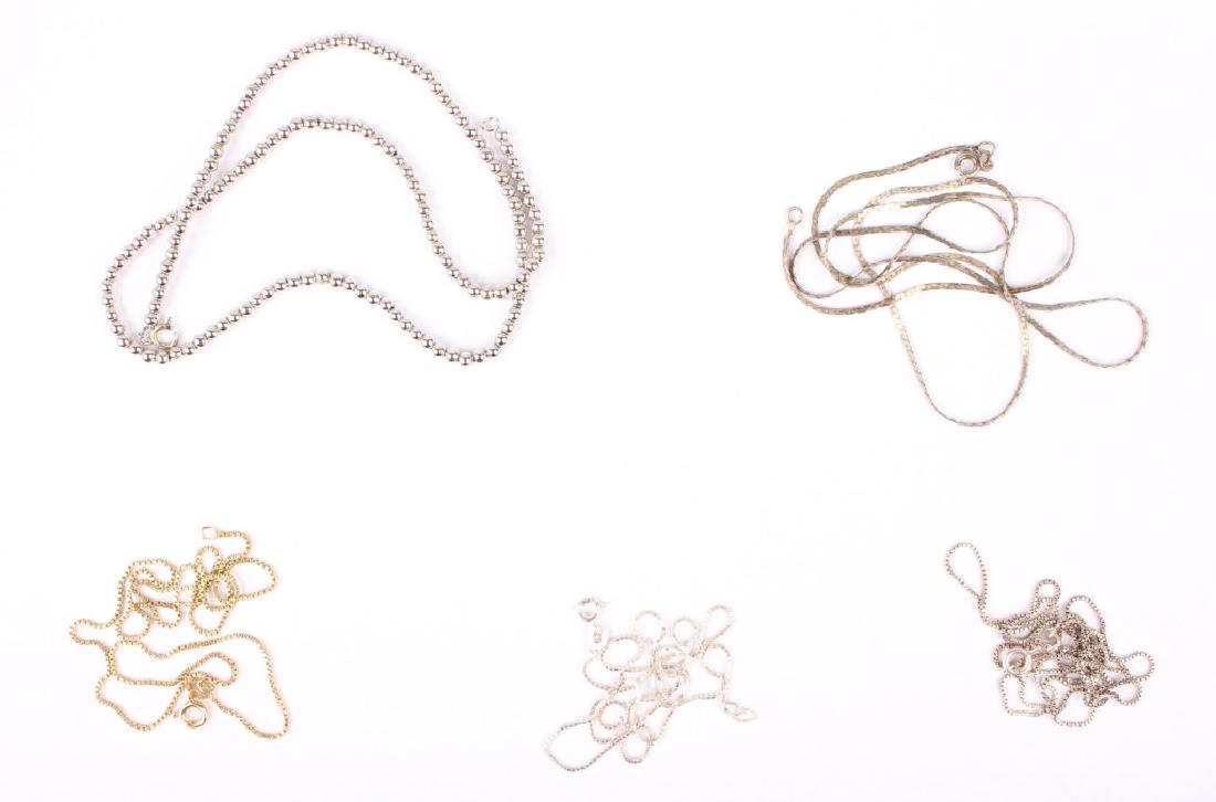 5 STERLING SILVER NECKLACE CHAINS (1 of 6)
