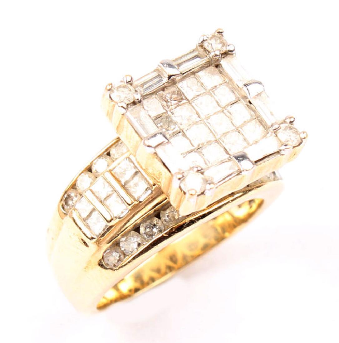 14K YELLOW GOLD DIAMOND FASHION RING 1.3CTW (1 of 3)