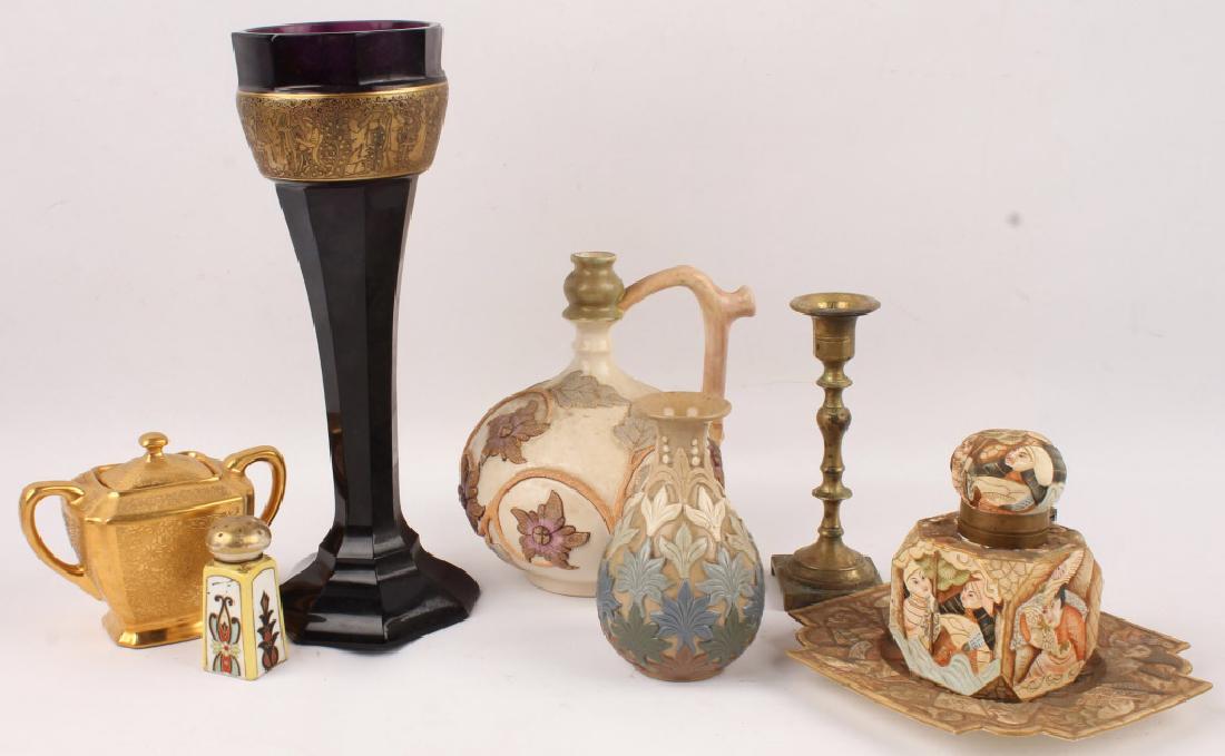 PORCELAIN GLASS CERAMIC BRASS ITEMS (1 of 4)