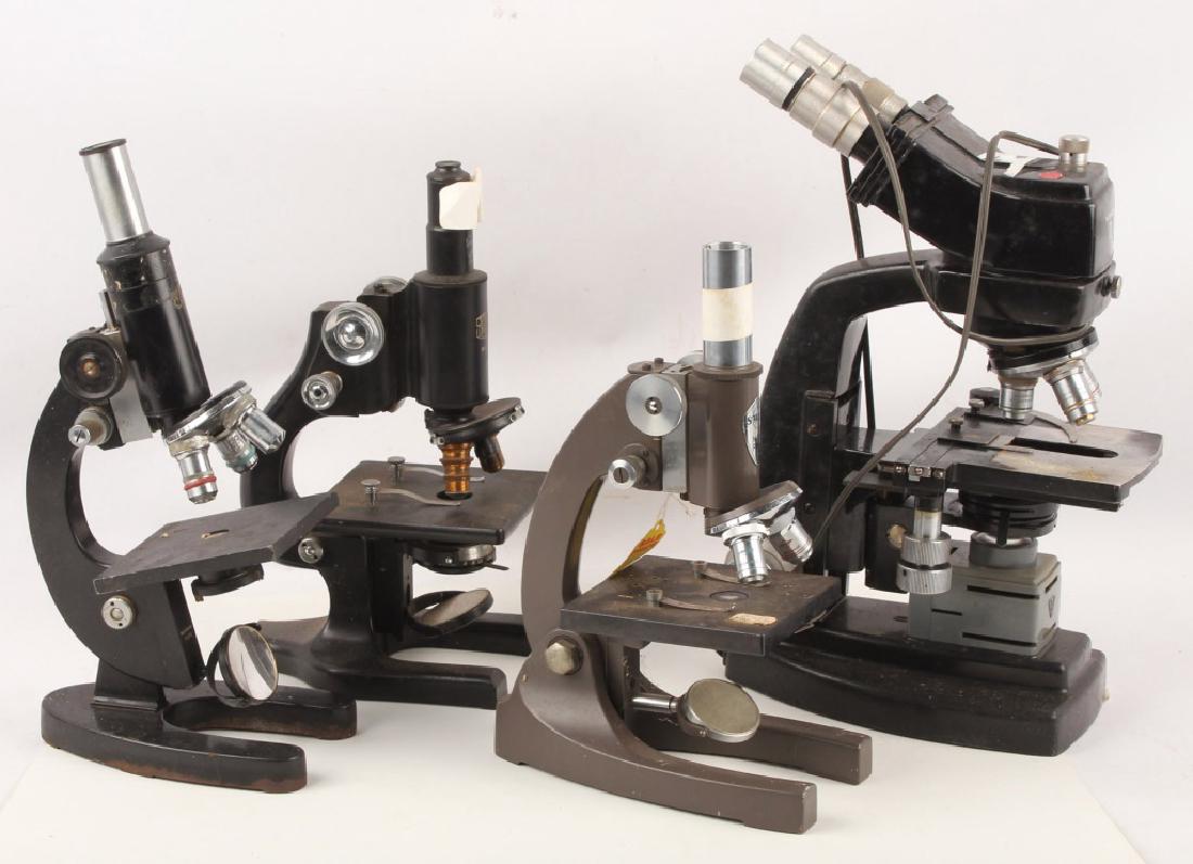 LOT OF 4 MICROSCOPES SPENCER BAUSCH KASSEL SWIFT (1 of 7)