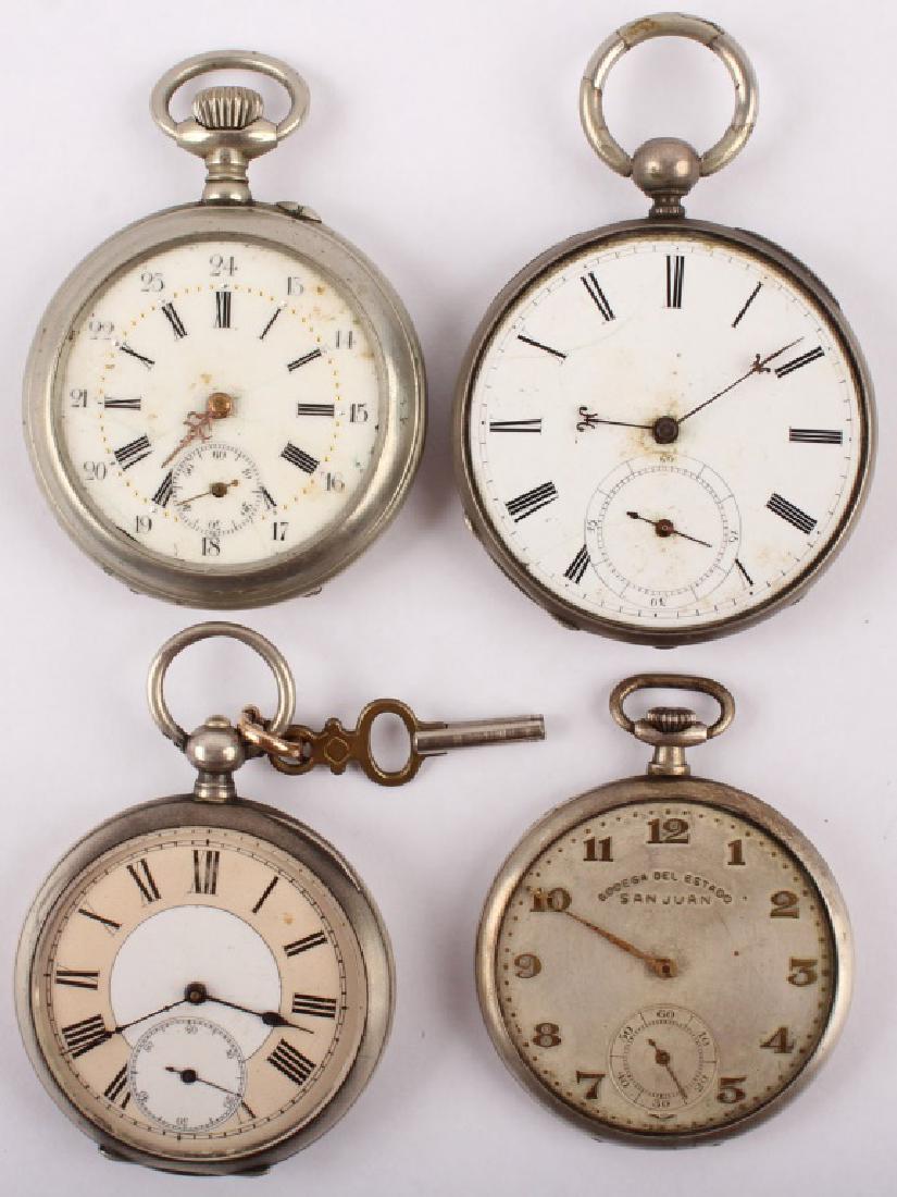 4 ANTIQUE MEN'S POCKET WATCHES (1 of 3)