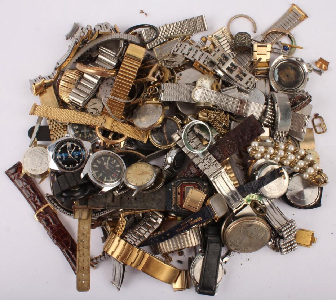 3.9LBS WRISTWATCH PARTS MOVEMENTS BANDS CASES ETC. (1 of 5)